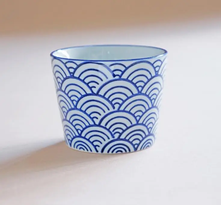 Стеклянная высокотемпературная подглазурная керамическая чашка с прямым