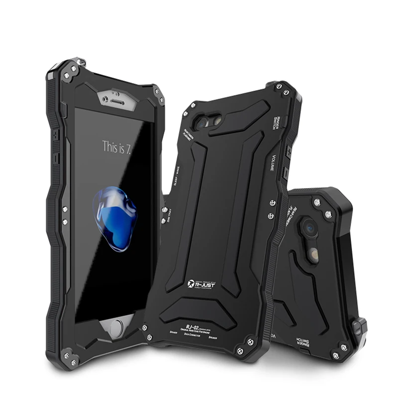 Оригинал R-just metal чехол для iPhone 7 Plus gunдамская Броня Роскошные Три-Защитные чехлы