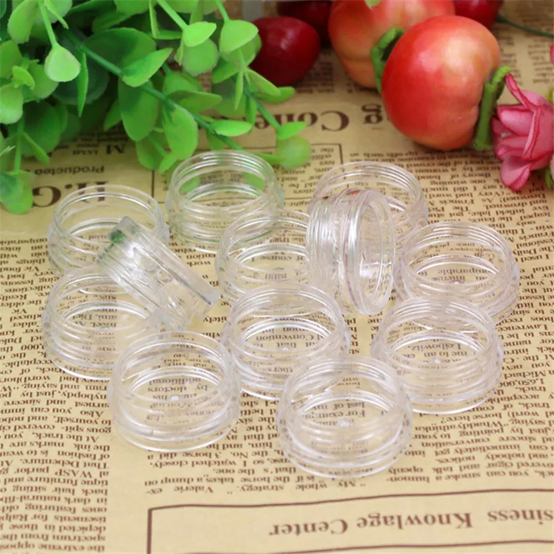 10 шт./лот 3 г смешанные цвета маленькие пустые косметические многоразовые бутылки