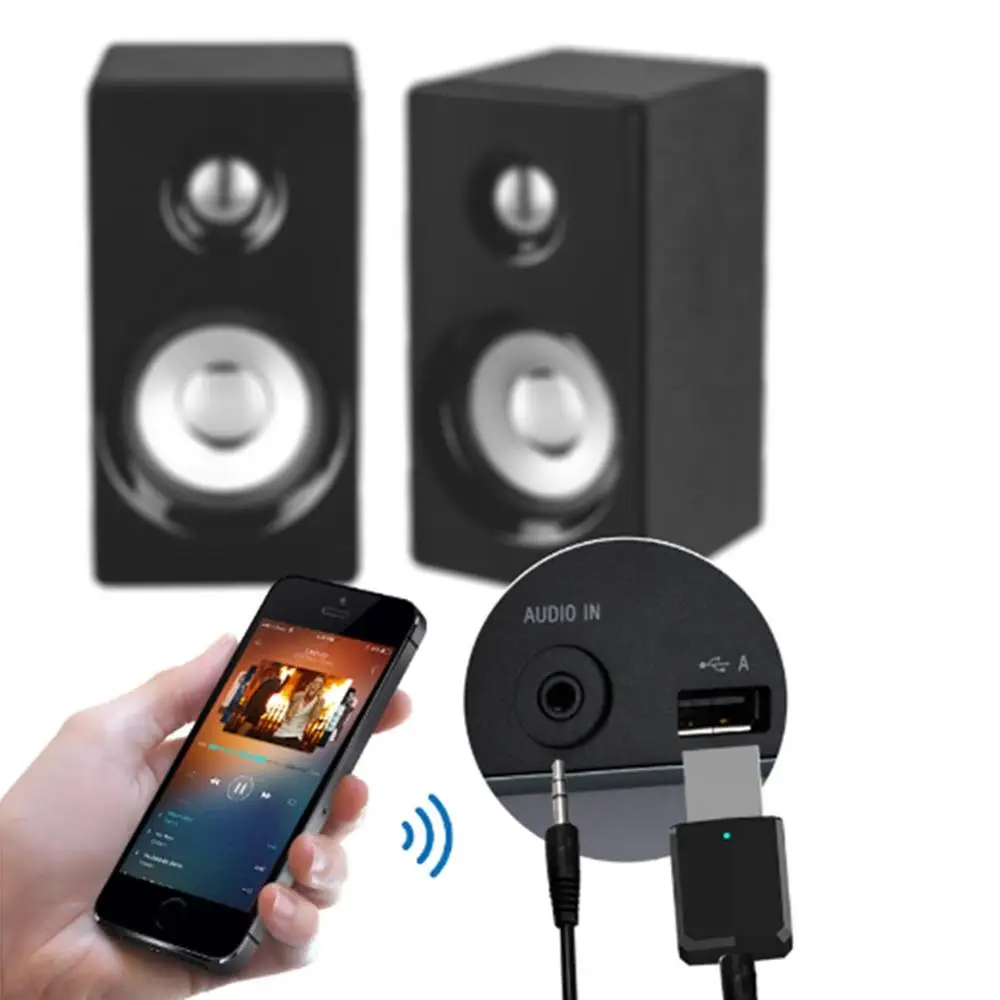 2 в 1 портативный Bluetooth 5 0 приемник передатчика Мини 3 мм AUX USB беспроводной стерео