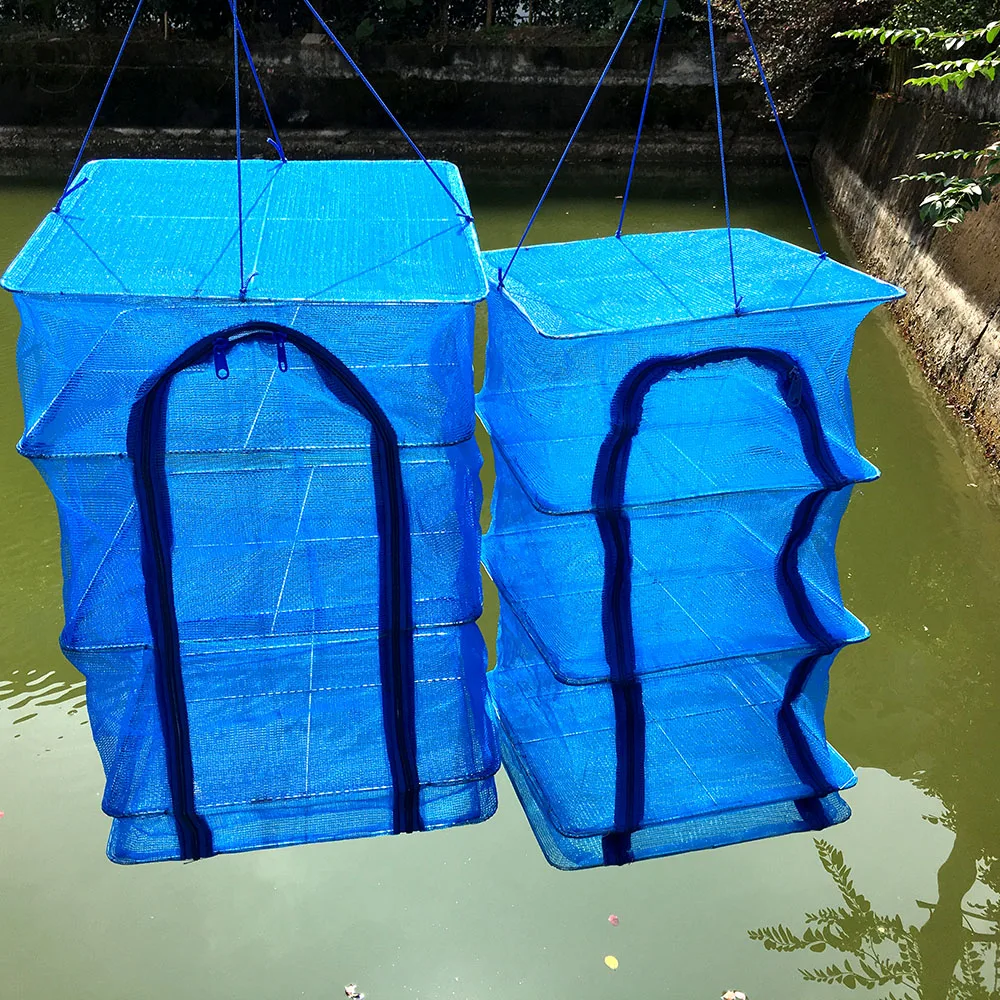 Складная 4 слойная сушилка подвесная для овощей и рыбы 40x65 см/45x65 см PE|Рыболовные