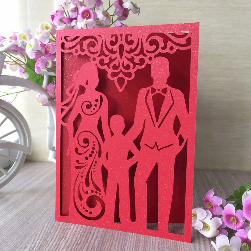 35 шт. элегантные жемчужные бумажные Пригласительные открытки на свадьбу или день