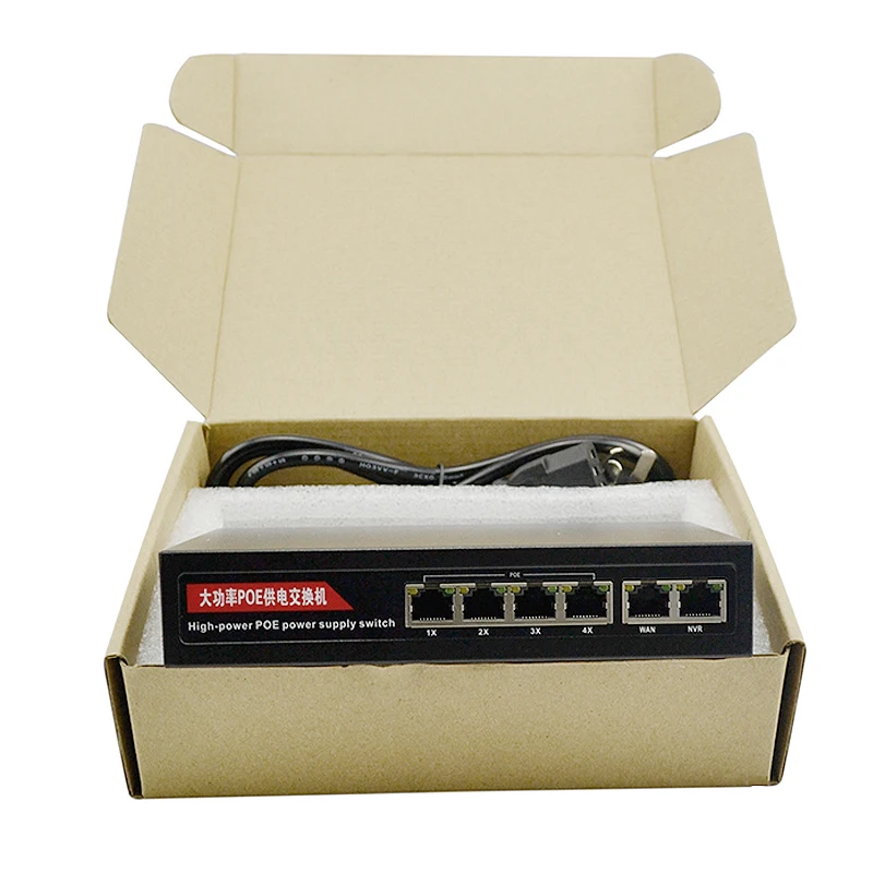 PoE коммутатор XINFI с 4 портами IEEE802.3af/at POE + 2 порта Uplink переключатель питания через