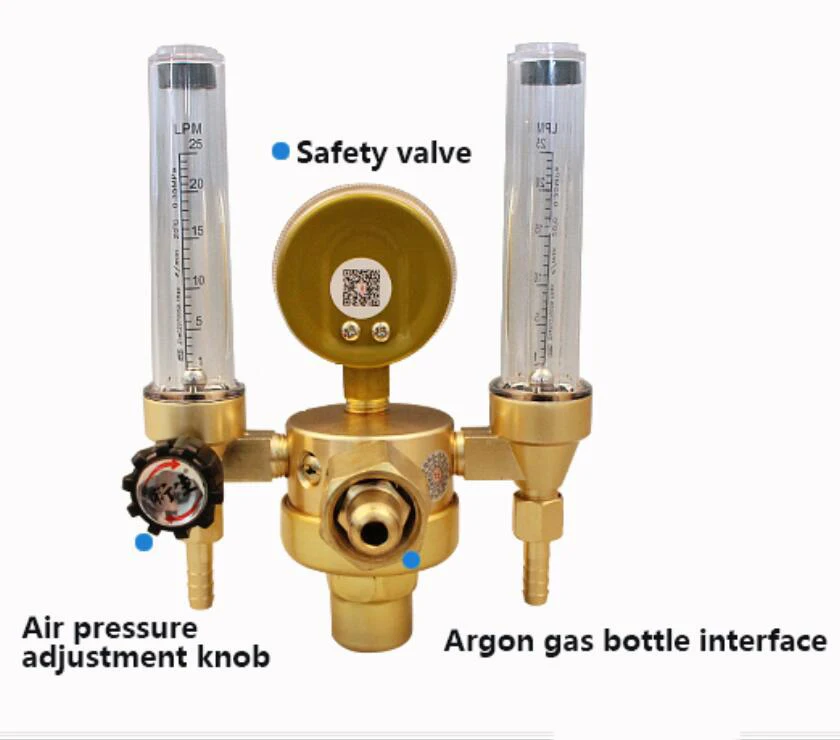 Двухметровый редуктор давления газовый расходомер аргоновый регулятор для