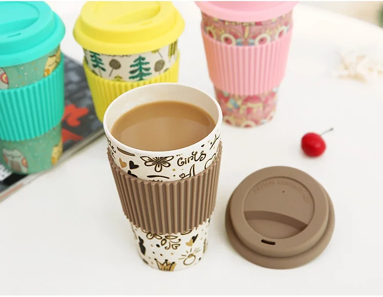 Бесплатная доставка 20 шт. Экологичная бамбуковая чашка для кофе с многоразовой