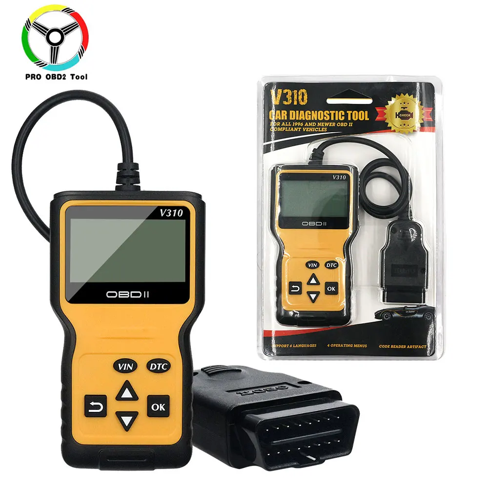 Считыватель кодов ошибок V310 OBD сканер OBDII/EOBD считывание DTC 2 OBD2 автомобильный