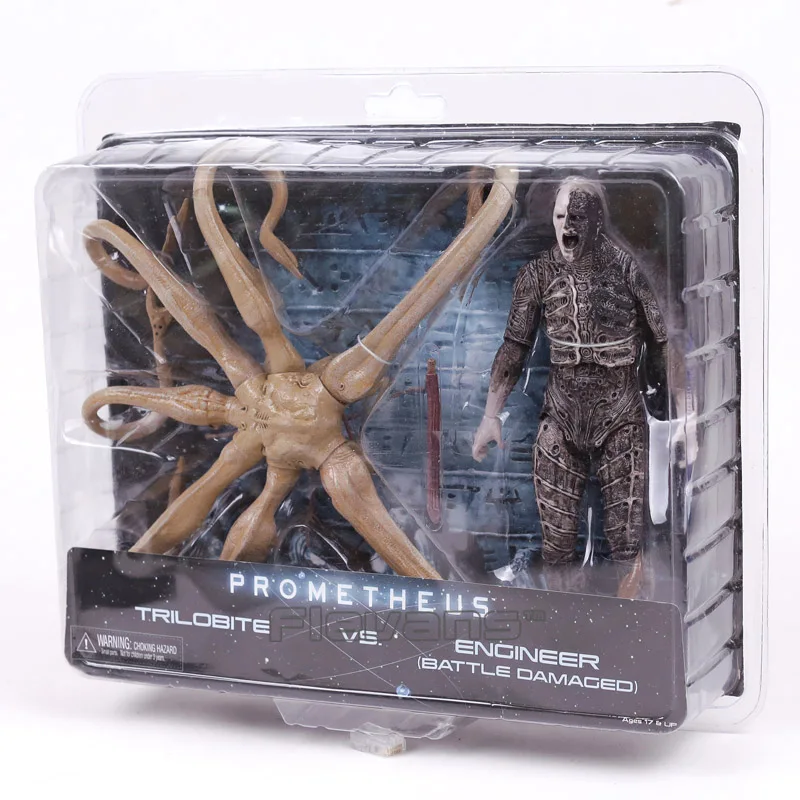 NECA Prometheus TRILOBITE VS. Инженерная битва поврежденных ПВХ фигурка Коллекционная модель игрушки 21 см