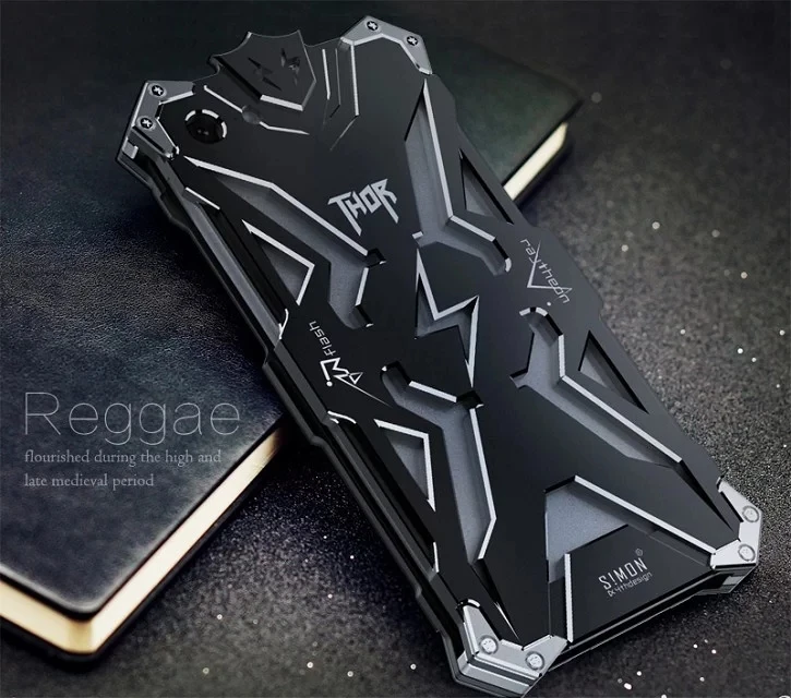 Ударопрочная Металлическая задняя крышка R-Just Simon THOR IRONMAN Алюминиевый противоударный тяжелый чехол для iphone 6s 6 7 8Plus iphone Xr Xs max
