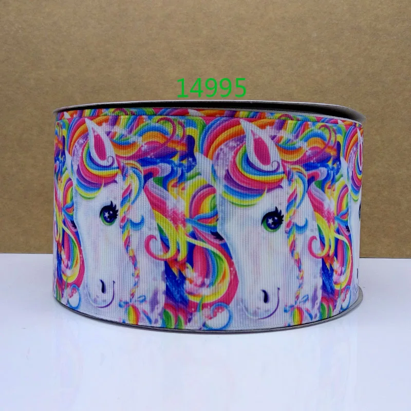 Бесплатная доставка 50 ярдов Единорог печатных grosgrain ленты 15051 | Дом и сад