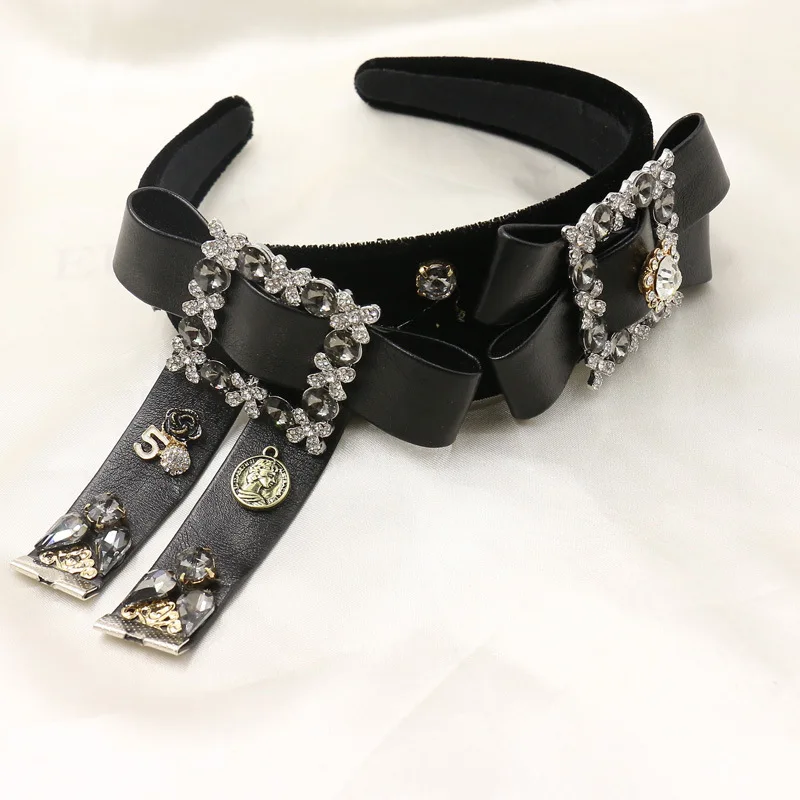 Подиумный новый зимний винтажный квадратный ободок в стиле барокко с