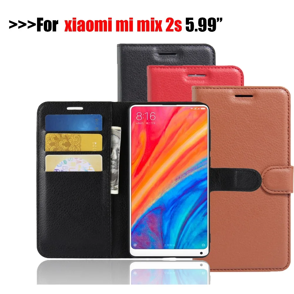 Для xiaomi mi Mix 2 S чехол откидная крышка искусственная кожа для x Чехол на весь экран