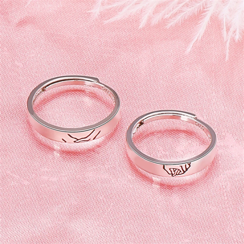 Кольца для пар Anillos Anel Masculino тибетские серебряные кольца открытые влюбленных