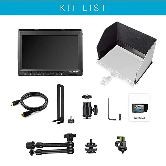 7-дюймовый IPS-экран Feelworld FW759 с камерой Ultra HD 1280x800 полевой монитор для BMPCC