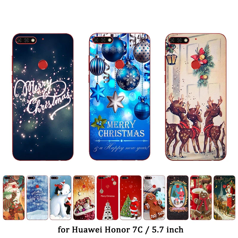 Прозрачный чехол из ТПУ для Huawei Honor 7C задняя крышка телефона 5 7 дюйма C защитный