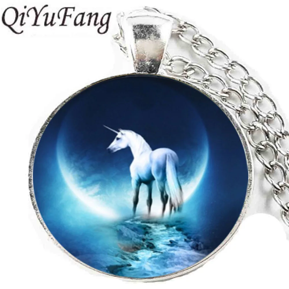 QiYuFang 2018 модная лиса акварель лес Кристалл стимпанк кулон ожерелье ювелирные
