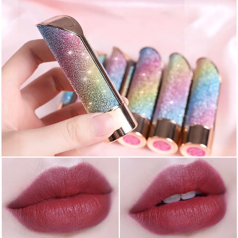 

Sukone starry dream moisturizing lipstick sexy red lip pencil waterproof long lasting batom nude makeup matte lipstick AC050