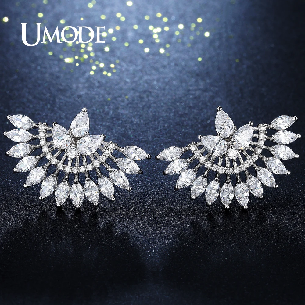 Женские серьги гвоздики с крупным цветком и кристаллами|crystal stud earrings|fashion earringsstud