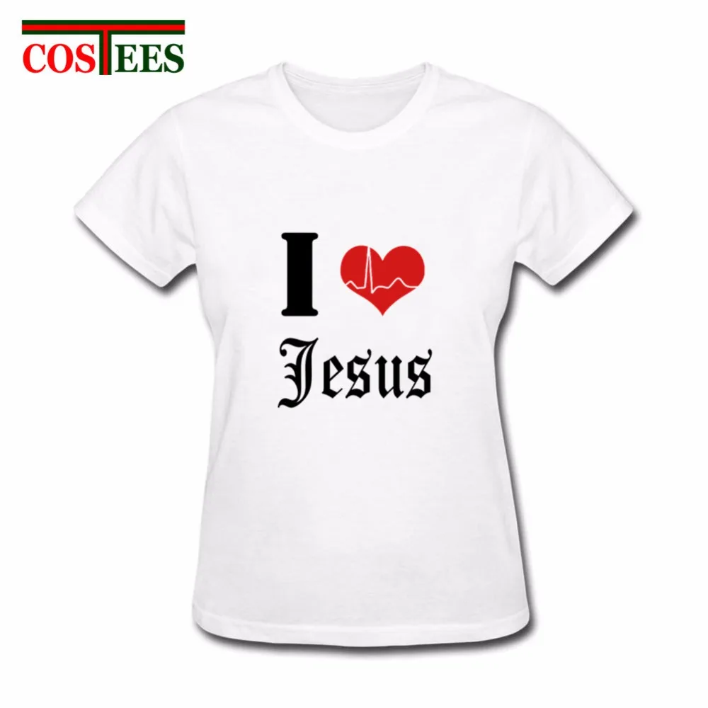 Женская футболка с надписью I Love JESUS Camisa LOVE Jesus для девочек|Футболки| |