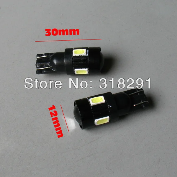 100 шт./лот T10 5630smd 6 samsung светодиодные высокояркие Автомобильные лампы авто