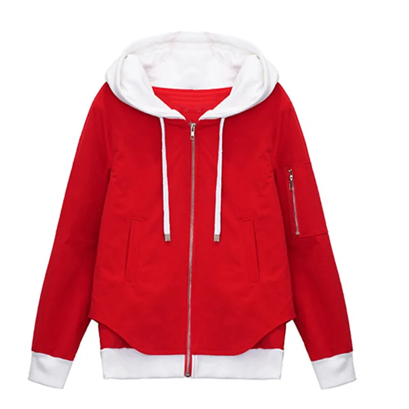 Женская куртка с капюшоном Повседневная Туника длинным рукавом весна осень