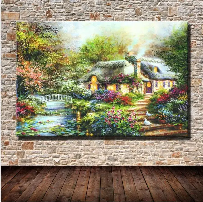

100% hand painted oil painting on canvas landscape oil painting 50x70cm for home decoration
