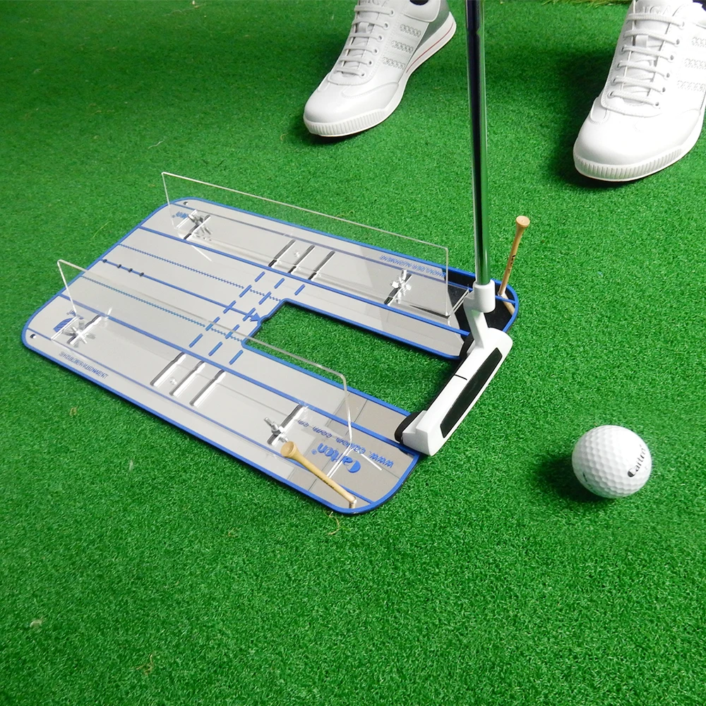 

Зеркало для игры в гольф, зеркальное выравнивание, тренировочное зеркало для гольфа, аксессуары для игры в гольф, 40,5x23 см, леска для практики ...