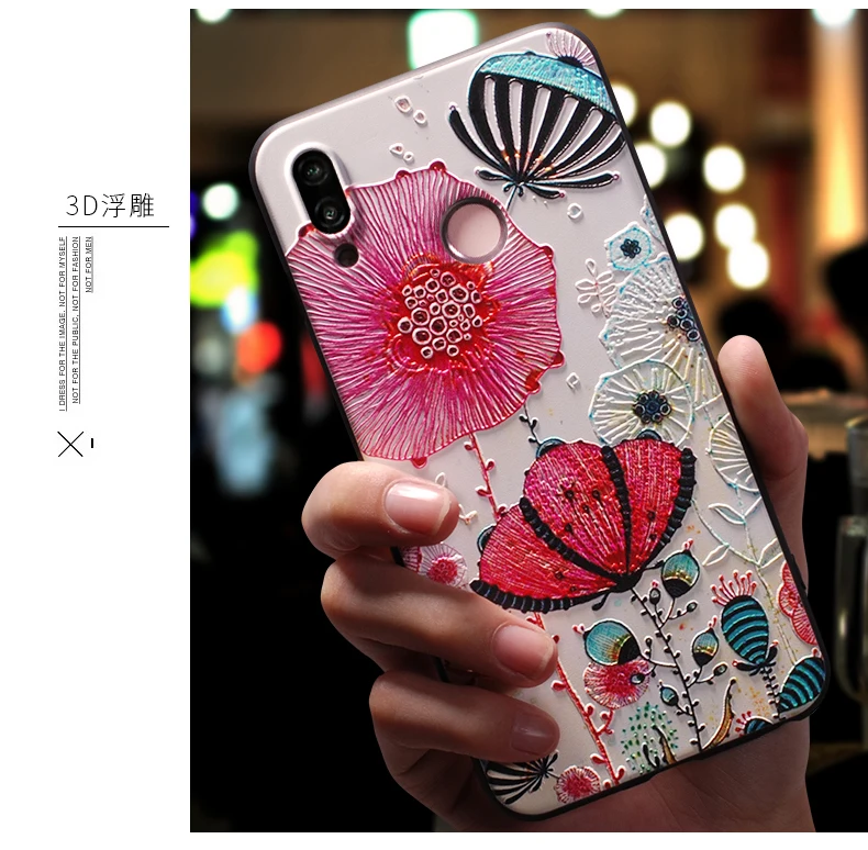 BONVAN рельефный чехол для huawei Nova 3 3i 3e чехол мягкий силиконовый Nova 2 2s цветочный матовый huawei Honor 10 View 10 V10 Cover Coupe