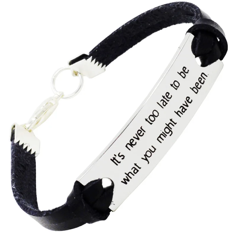 2017 новые вдохновляющие браслеты из натуральной кожи с высокой полированной