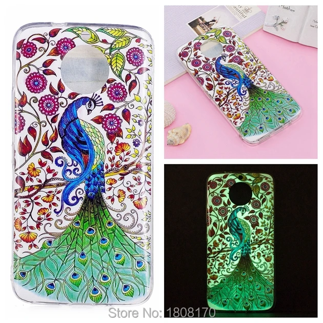 Мягкий чехол из ТПУ C ku Bling светящийся в темноте для MOTO G5S Plus Huawei P9 P8 Lite 2017 P10