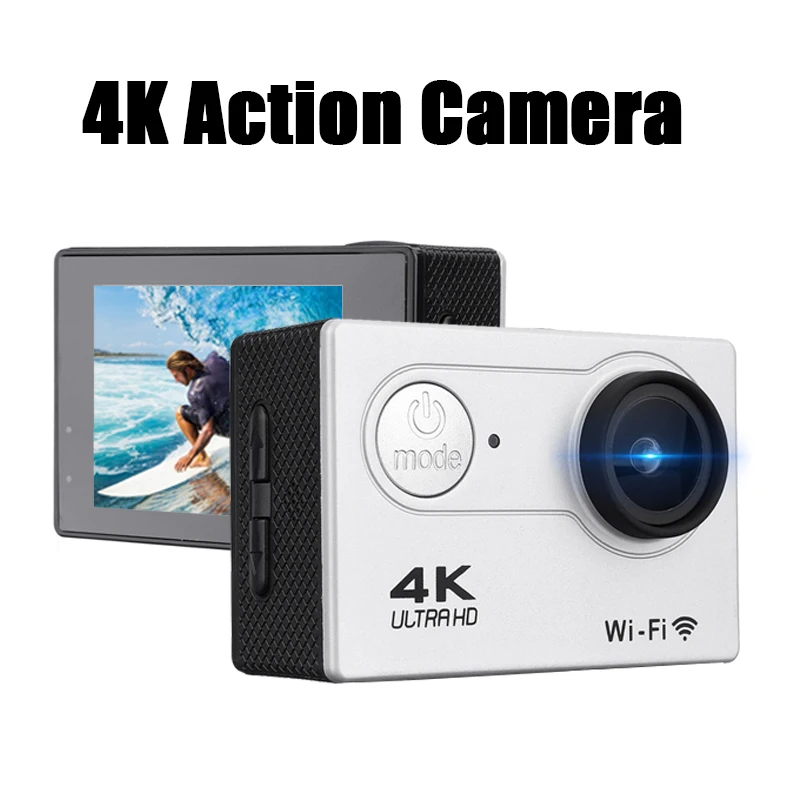 Экшн-камера 4K с управлением Romote Ultra HD 30fps WiFi 2,0 170D Подводная Водонепроницаемая видеокамера на шлем Спортивная камера