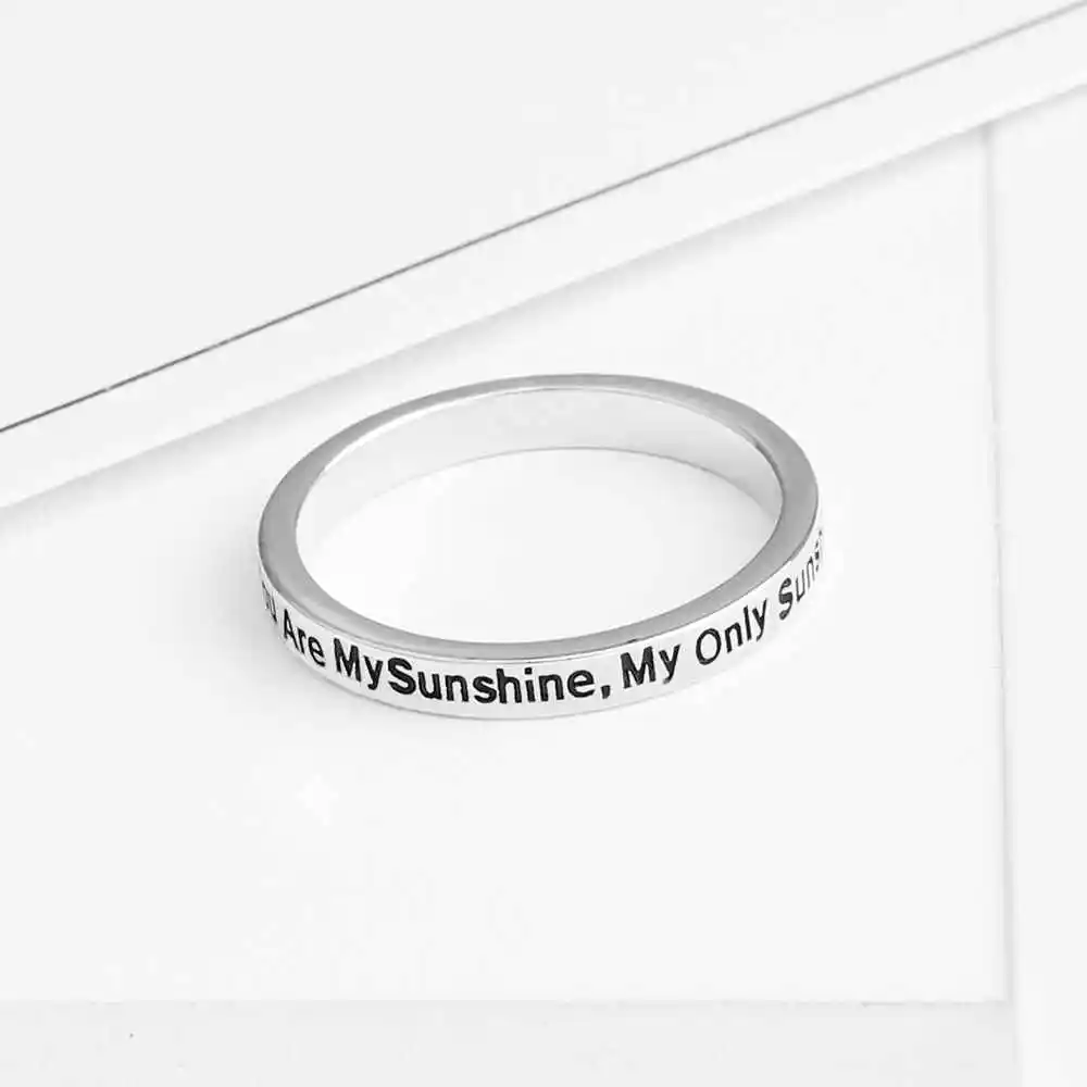 Женское кольцо You Are My Sunshine из стерлингового серебра 925 пробы в романтическом и