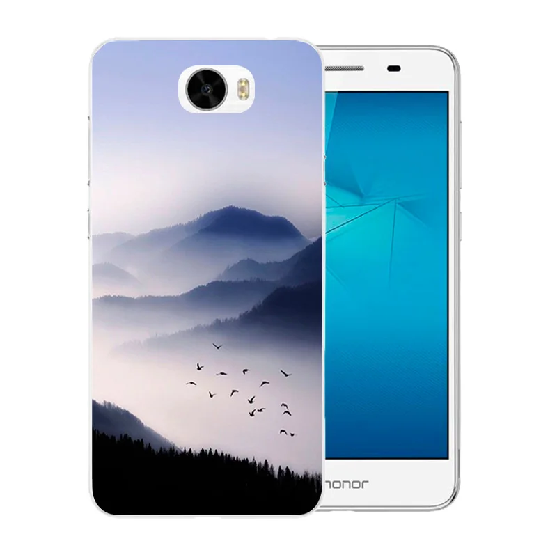 Мягкие чехлы для телефонов Huawei Y5 II Y5ii Y52 Capa Landscape Pattern 5 0 дюймов Задняя крышка