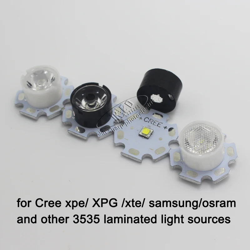 10/50/100 шт. 13 мм cree xpe cpe2 xpg xpg2 xte 3535 led объектив 10/30/45/60 градусов конденсаторный гладкая