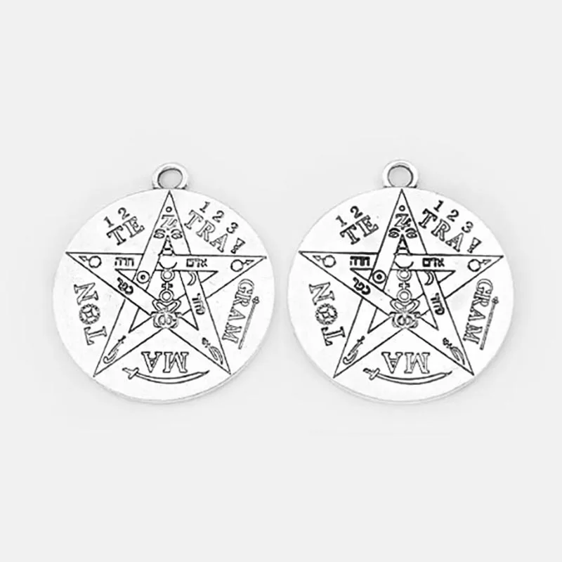 3pcs SanMIGUEL ARCANGEL/TETRAGRAMMATON/LEAF Zodiac/EYE Pentagram Pagan Wiccan Amulet Charms Pendant Statement | Украшения и