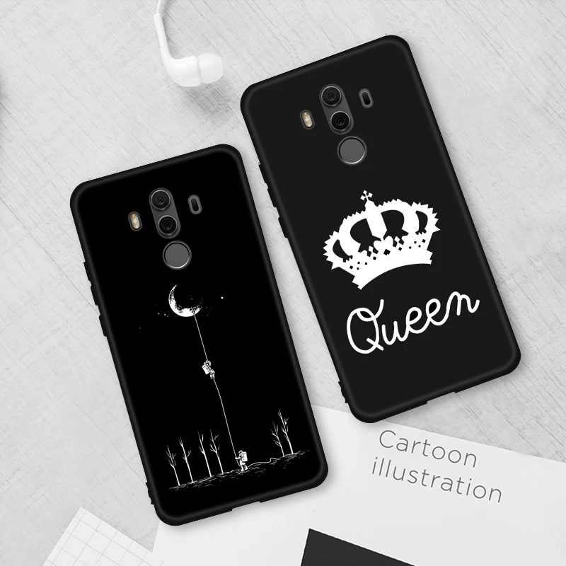 Painted TPU Case For Huawei Mate 10 20 Lite Pro Love Heart Pattern Printed Cover X Capa |