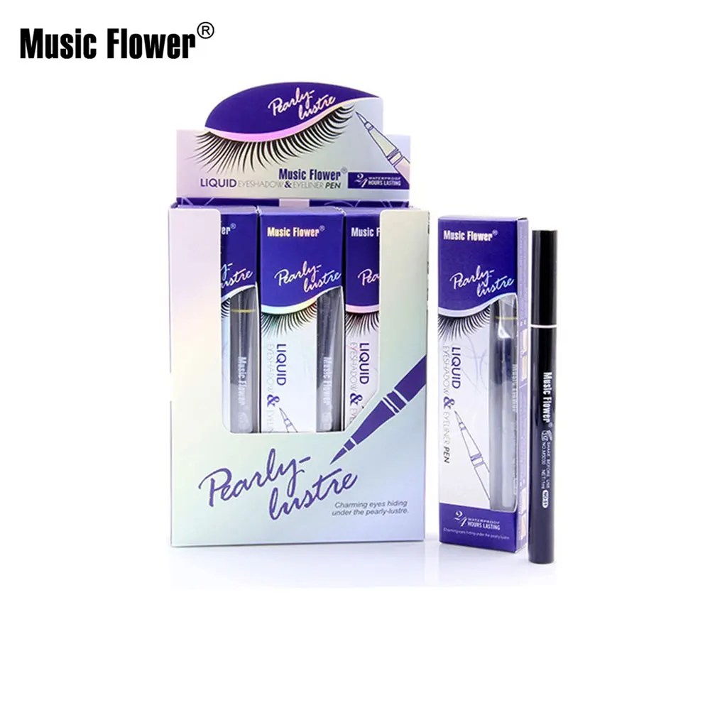Music Flower 6 цветов Блестящий подводка для глаз карандаш жидкий набор макияжа