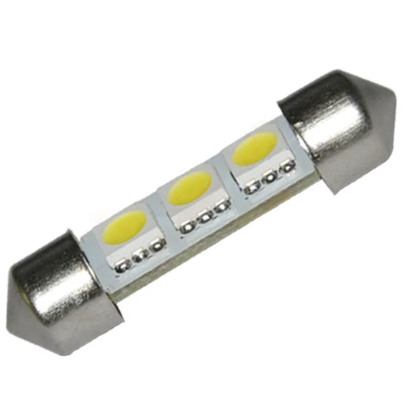 10 шт./компл. 36 мм 5050 3 SMD светодиодный автомобиль гирлянда для салона Купол