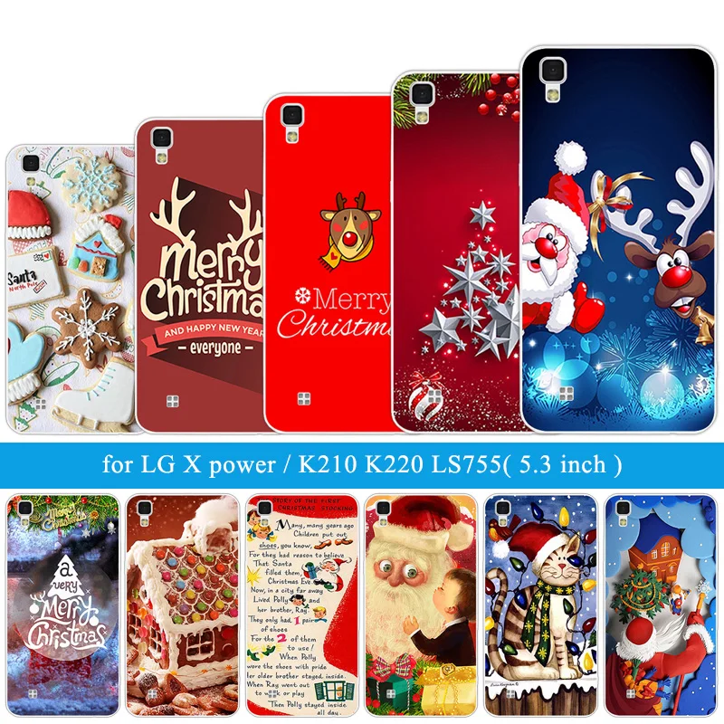 Для LG X power K220ds K220y K220 LS755 Силиконовый ТПУ Рождественский ночной Чехол для Телефона 5,3 дюймов задняя крышка для LG X power роскошные чехлы
