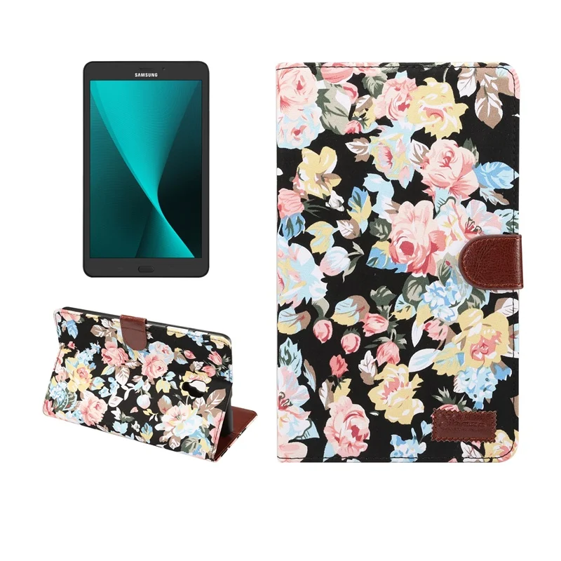 Чехол для Samsung Galaxy Tab A 8 0 дюймов 2017 SM T380 T385 чехол умный кожаный планшета с цветком