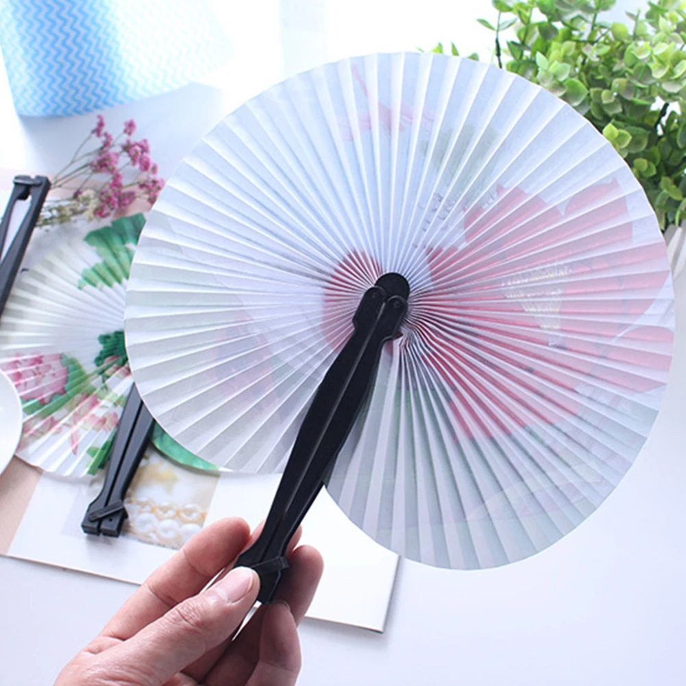 1 шт. складной бумажный вентилятор Ручной Складной вентилятор креативный Ретро ветряная мельница маленький круглый бумажный Вентилятор китайский стиль ручной вентилятор свадьба