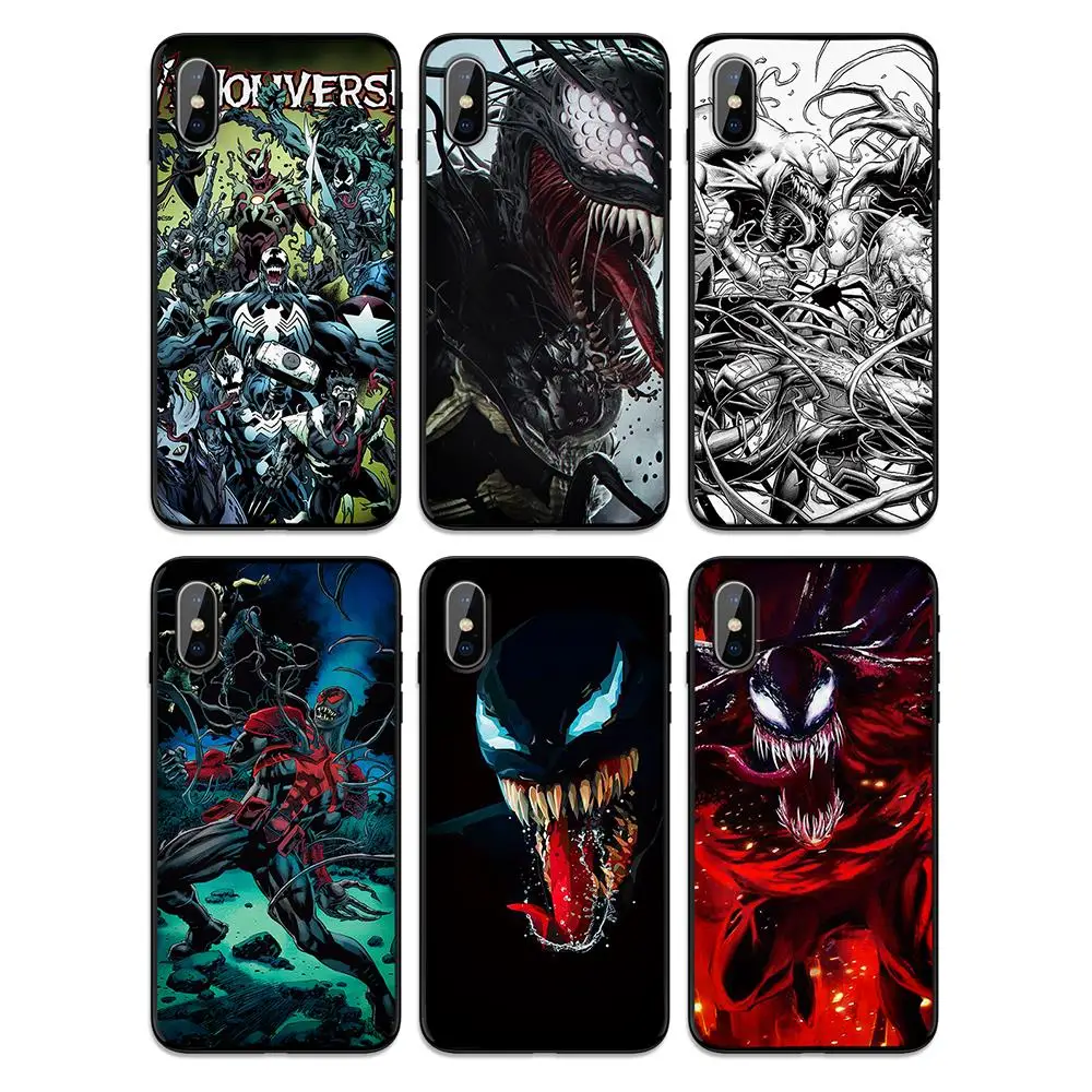 Marvel venom deadly guardian Soft TPU Case Cover for Apple iPhone 6 6S 7 8 Plus 5 5S SE X XS MAX XR Silicone Cases | Мобильные