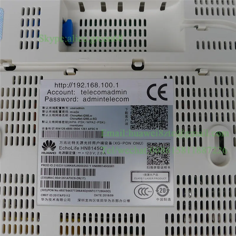 Hua wei 10GE HGU hn8145Q XG-PON ONU маршрутизатор с 4GE+ двухдиапазонный wifi 2,4 ГГц/5 ГГц 3 антенны