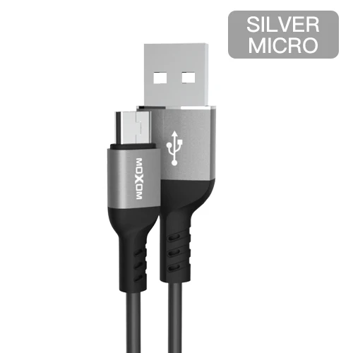 MOXOM USB C кабель для мобильного телефона Быстрая зарядка type C кабель для huawei samsung Vivo Oppo Meizu - Цвет: CC-35MGray
