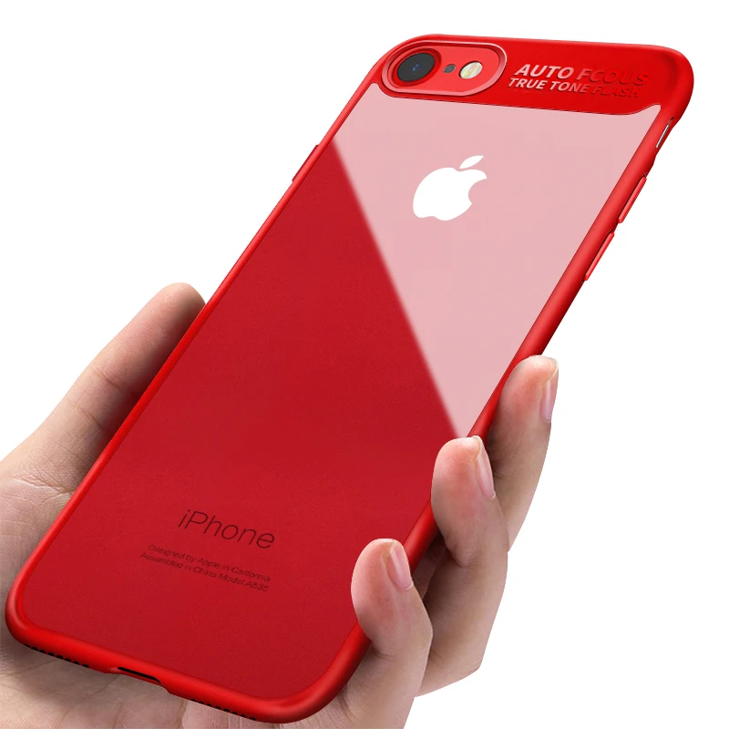 Чехол для iphone 6s plus чехол 6 s 7 прозрачный жесткий задней панели мягкая рамка с