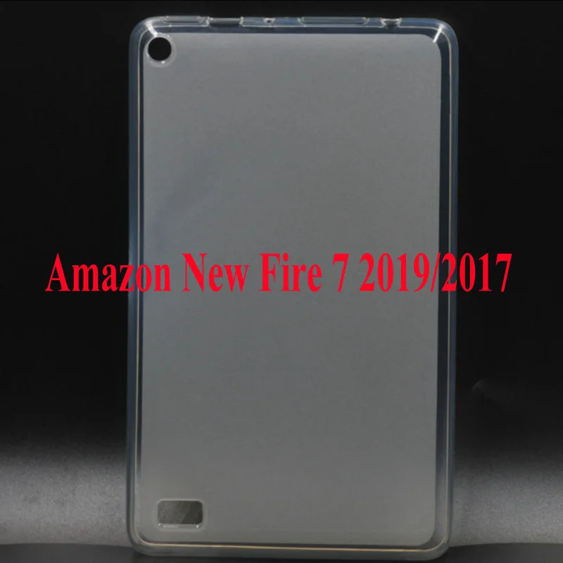 TPU Litchee стиль PU кожаный чехол для Amazon Kindle Fire 7 смарт-Стенд чехол для Amazon New Fire 7 7,0 дюймов Чехол+ пленка+ ручка - Цвет: TPU