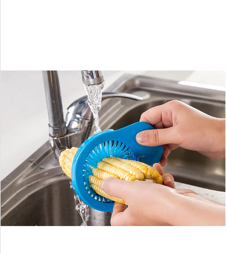 corn brush Multi-function portable Corn Brusher and Vegetable Scrubber silk non sticky easy clean | Бытовая техника