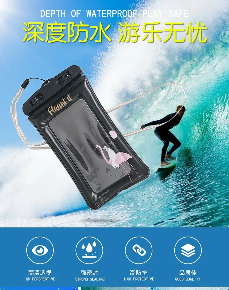 Водонепроницаемый подводный посылка чехол Сумки для дайвинга для iPhone открытый карман для мобильного телефона чехол Купание чехол для телефона
