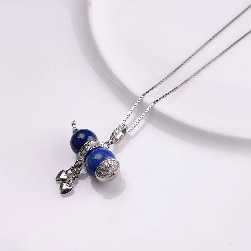 FNJ Lapis Lazuli Gourd кулон из серебра 925 пробы оригинальные подвески чистого S925 для