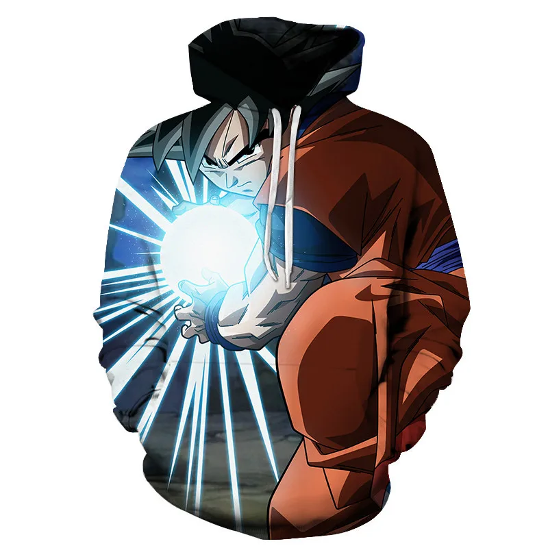 Новые nime толстовки Dragon Ball Z толстовки с капюшоном и карманами Goku 3D цифровая печать для мужчин и женщин с длинным рукавом новая Толстовка S-6XL - Цвет: AFKH3418