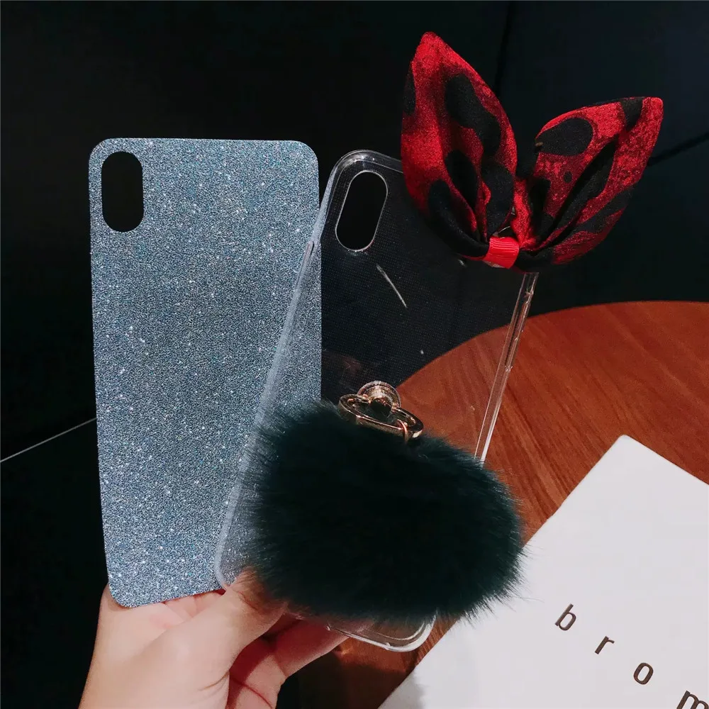 Роскошный мягкий чехол для телефона из тпу с бантом чехлы iPhone Xs Max Xr X 6 6S 7 8 Plus 6Plus
